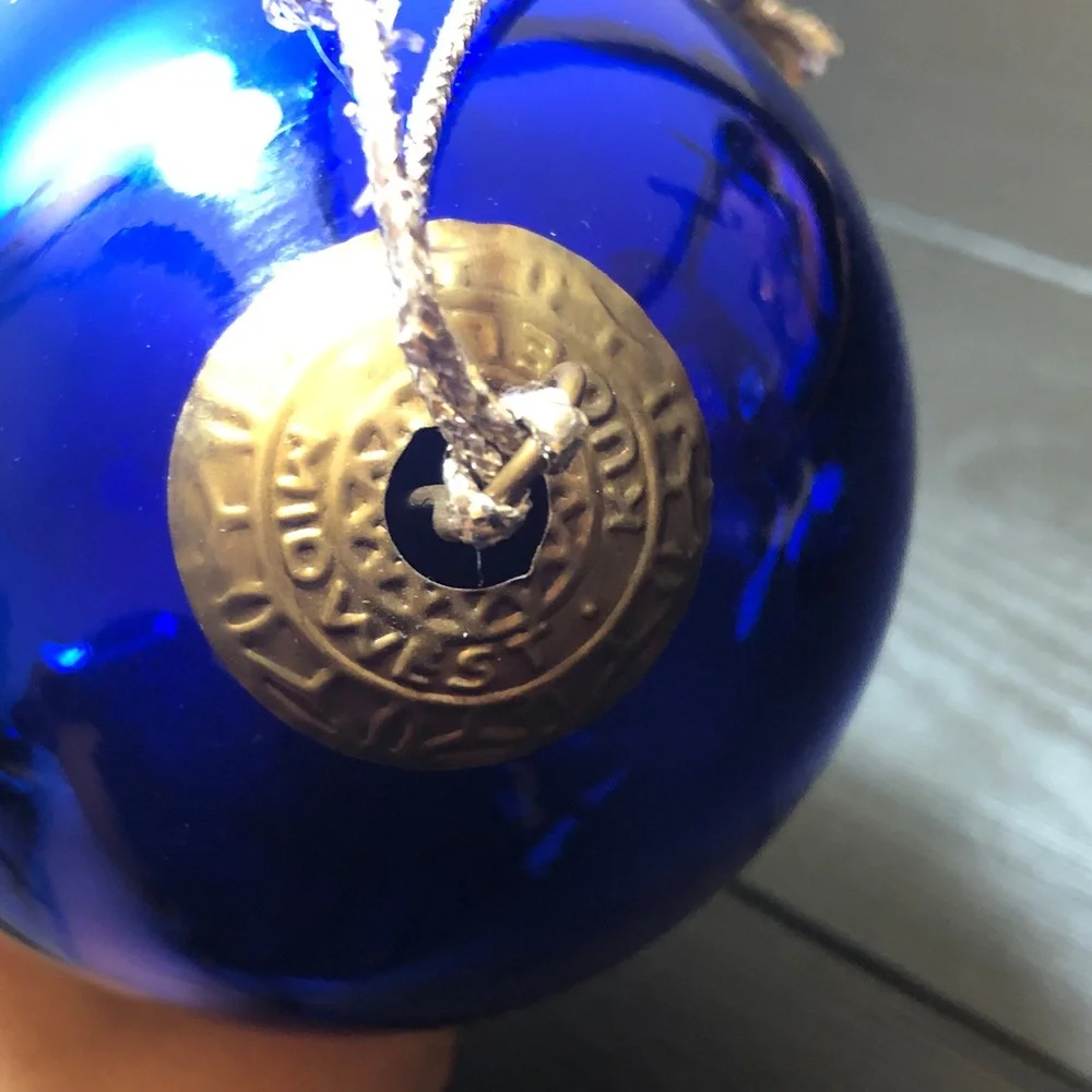 Midwest kugel Blue Glass Kugel Christmas Ornament